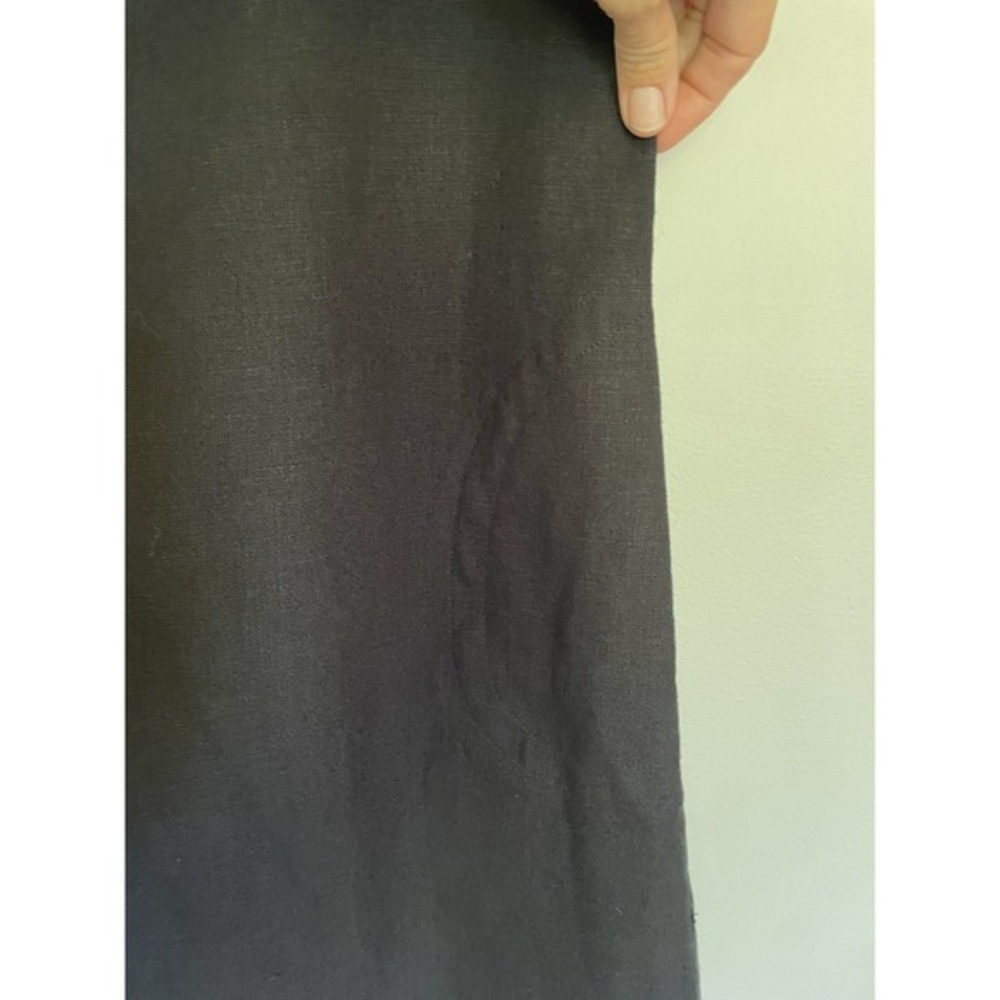 Sara Campbell Mockneck Linen Sleeveless Black Dress.‎ Size Medium. Made In USA. - Picture 4 of 10